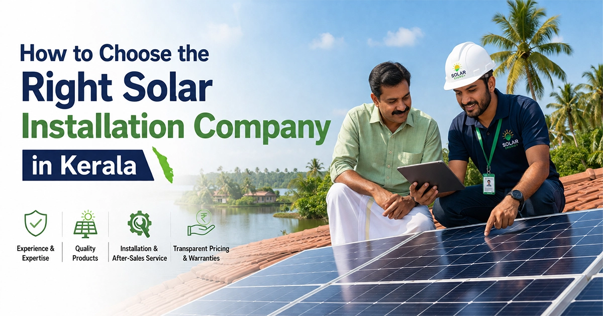 How to Choose the Right Solar Installation Company in Kerala