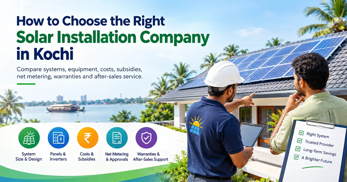 How to Choose the Right Solar Installation Company in Kochi
