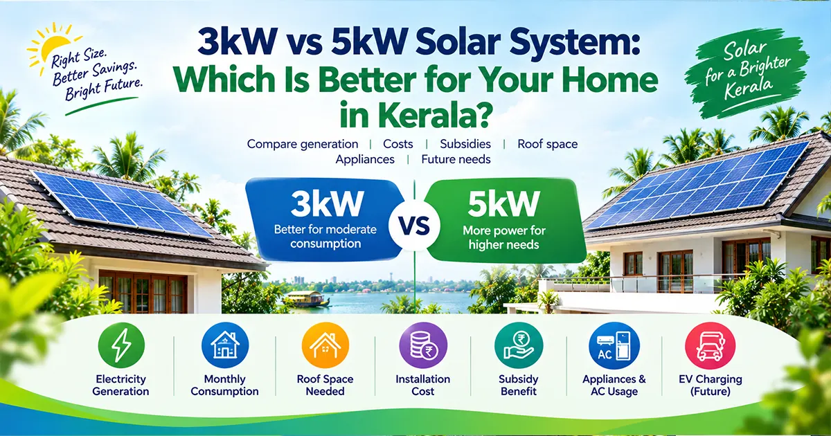 3kW vs 5kW Solar System: Which Is Better for Your Home in Kerala?